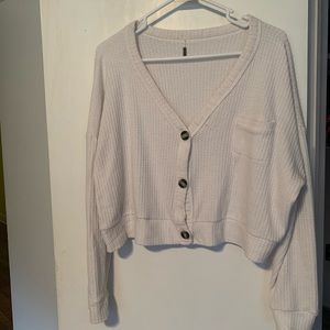 Cropped Sweater | White